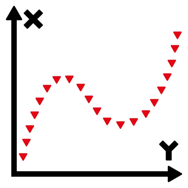 带点的函数图平面矢量符号 — 图库矢量图片