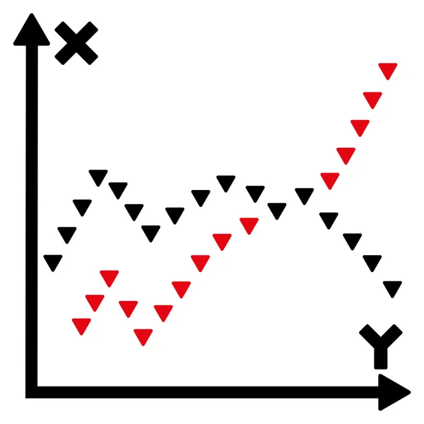 虚线的功能情节平面矢量符号 — 图库矢量图片