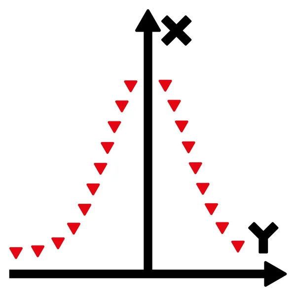 Pontozott Gauss felrajzolása sík vektor szimbólum — Stock Vector