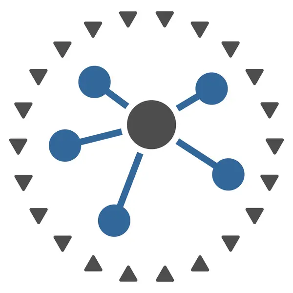 Link punteggiati Diagramma Simbolo vettoriale piatto — Vettoriale Stock