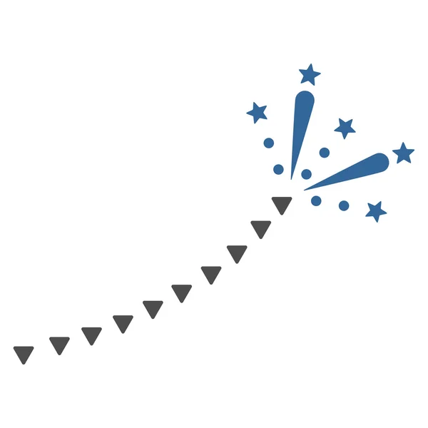 Символ плоского вектора следа фейерверка — стоковый вектор