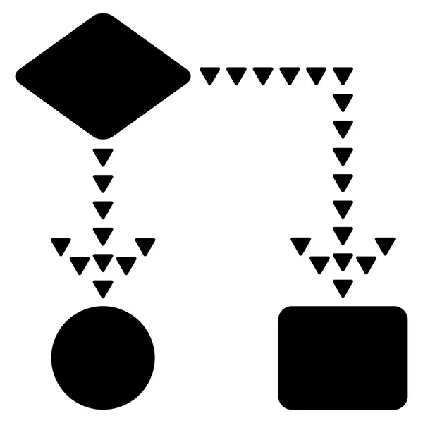Algoritmo Diagrama de flujo Símbolo de vector plano — Vector de stock
