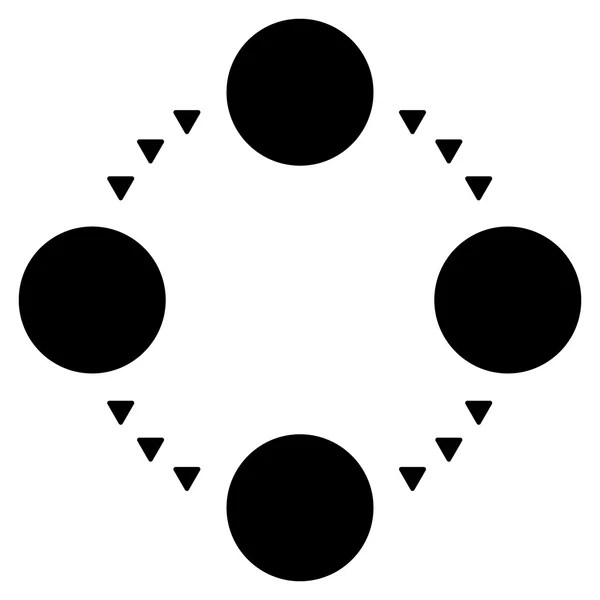 Circulaire betrekkingen platte Vector symbool — Stockvector