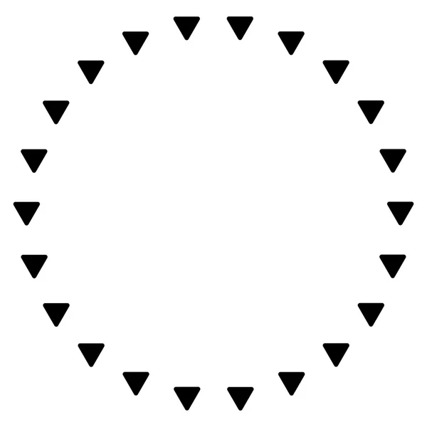 Dotted Circle Flat Vector Symbol — Stock Vector
