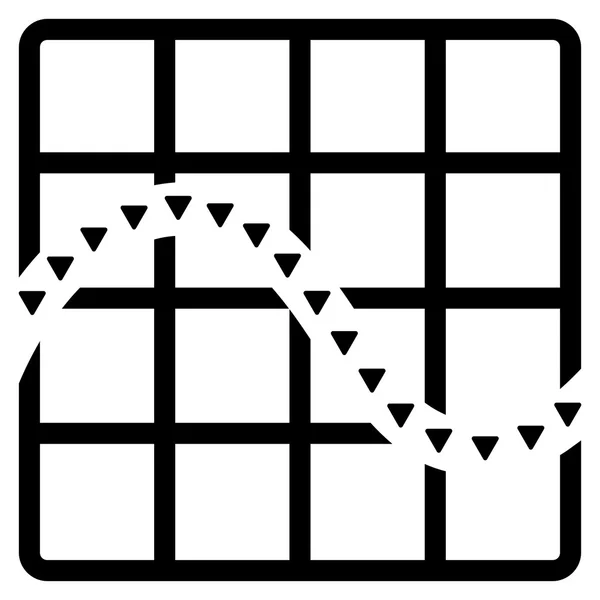 Diagramme de fonction pointillé Symbole vectoriel plat — Image vectorielle