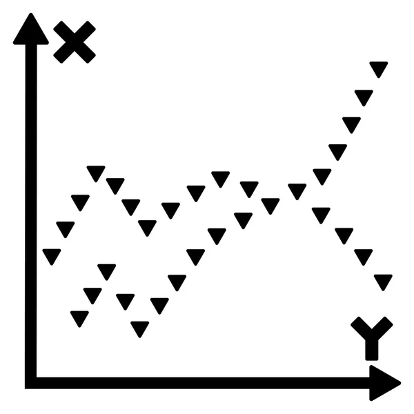 Fonctions pointillées Tracé Symbole vectoriel plat — Image vectorielle