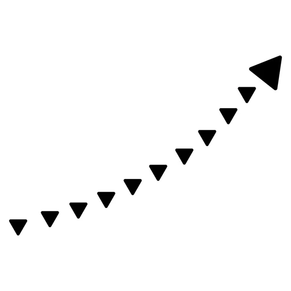 Tendência de crescimento pontilhada Símbolo vetorial plano — Vetor de Stock