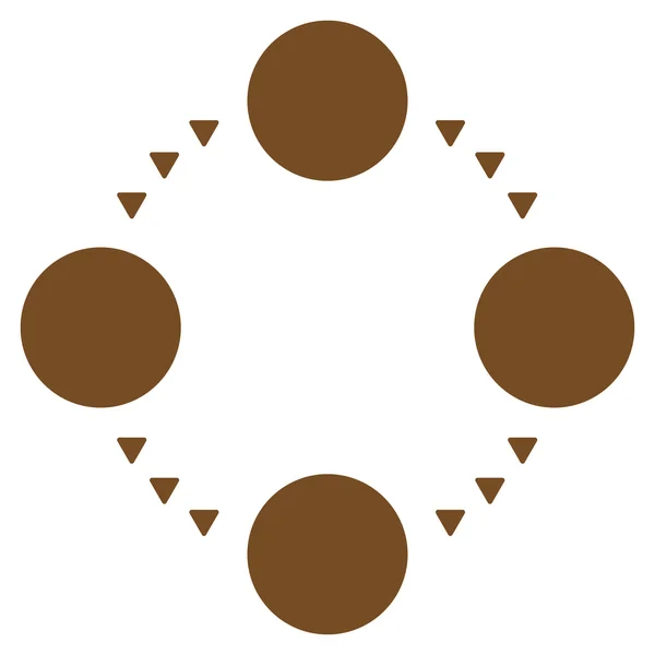 Relaciones circulares Símbolo vectorial plano — Archivo Imágenes Vectoriales