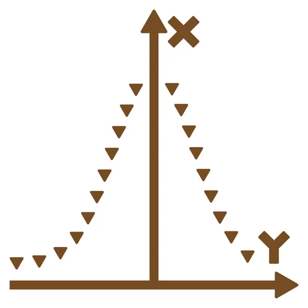 Symbole vectoriel plat de placette de Gauss pointillée — Image vectorielle