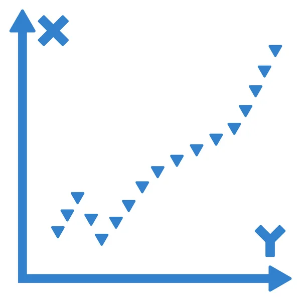 Símbolo de vector plano de parcela de función punteada — Vector de stock