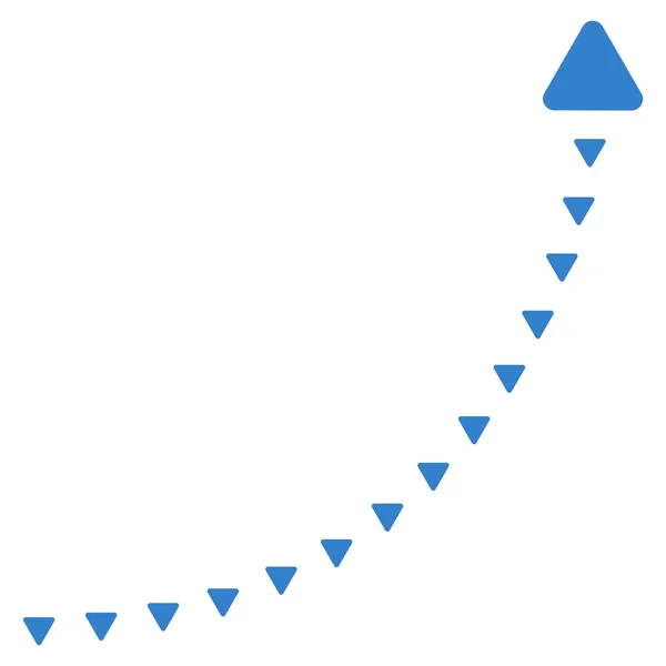 Kropkowane wzrostu linii płaskiej wektor Symbol — Wektor stockowy