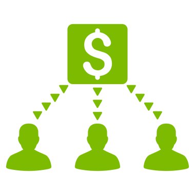 Para alıcı düz vektör simgesi