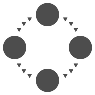 Dairesel ilişkiler vektör simge düz