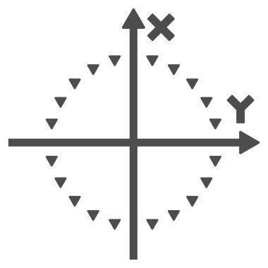 Noktalı daire arsa düz vektör simgesi