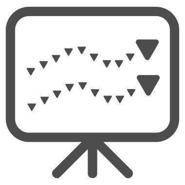 Noktalı eğilimleri kurulu düz vektör simgesi