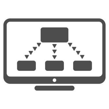 Hiyerarşi düz vektör simge izleme
