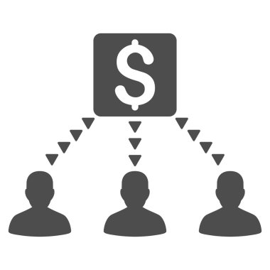 Para alıcı düz vektör simgesi