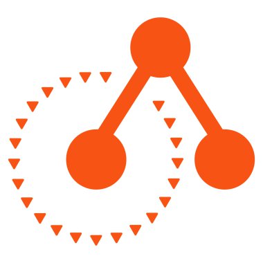 Molekül yapısı analiz düz vektör simgesi