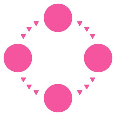 Dairesel ilişkiler vektör simge düz