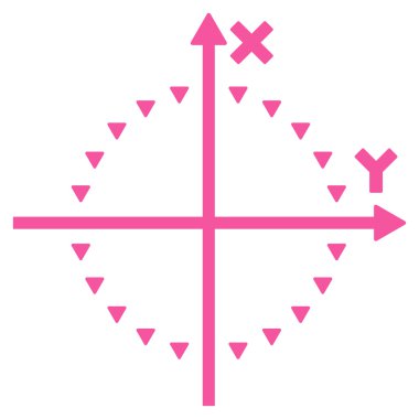 Noktalı daire arsa düz vektör simgesi