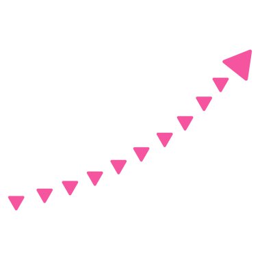 Noktalı büyüme trendi düz vektör simgesi