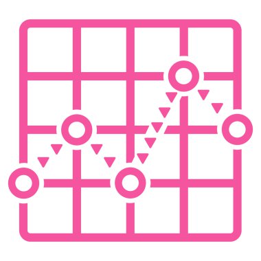 Noktalı çizgi kılavuz arsa düz vektör simgesi