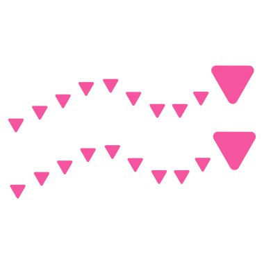 Noktalı eğilimleri düz vektör simgesi