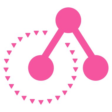 Molekül yapısı analiz düz vektör simgesi