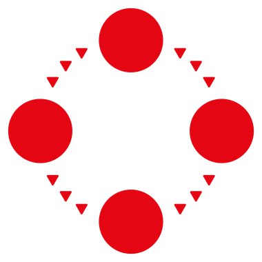 Dairesel ilişkiler vektör simge düz