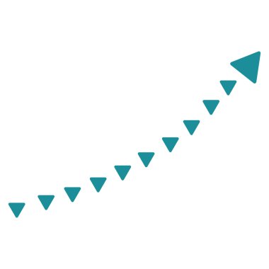 Noktalı büyüme trendi düz vektör simgesi
