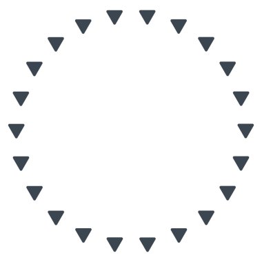 Noktalı çember düz vektör simgesi