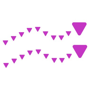 Noktalı eğilimleri düz vektör simgesi