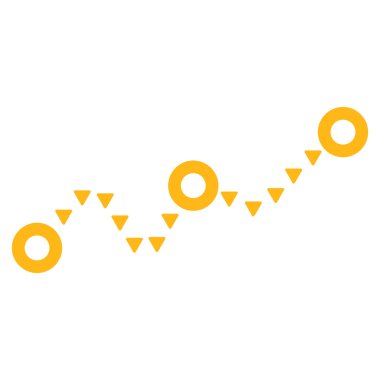 Noktalı grafik düz vektör simgesi