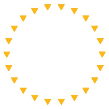 Noktalı çember düz vektör simgesi