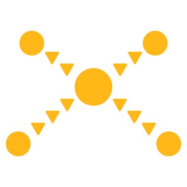 Noktalı bağlantılar düz vektör simgesi