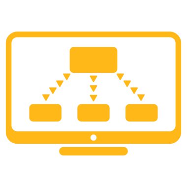 Hiyerarşi düz vektör simge izleme