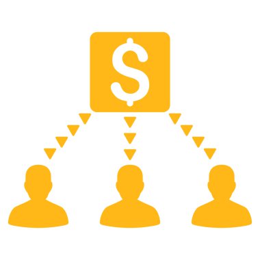 Para alıcı düz vektör simgesi