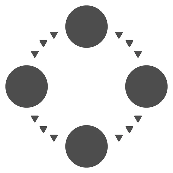 Circular Relations Flat Vector Symbol — Stock Vector
