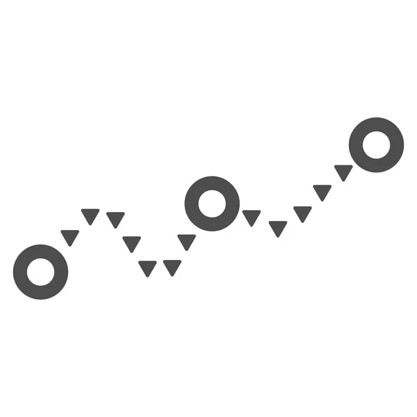 Gepunktetes Diagramm flaches Vektorsymbol — Stockvektor