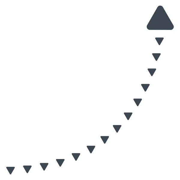 Línea de crecimiento punteada Símbolo vectorial plano — Archivo Imágenes Vectoriales