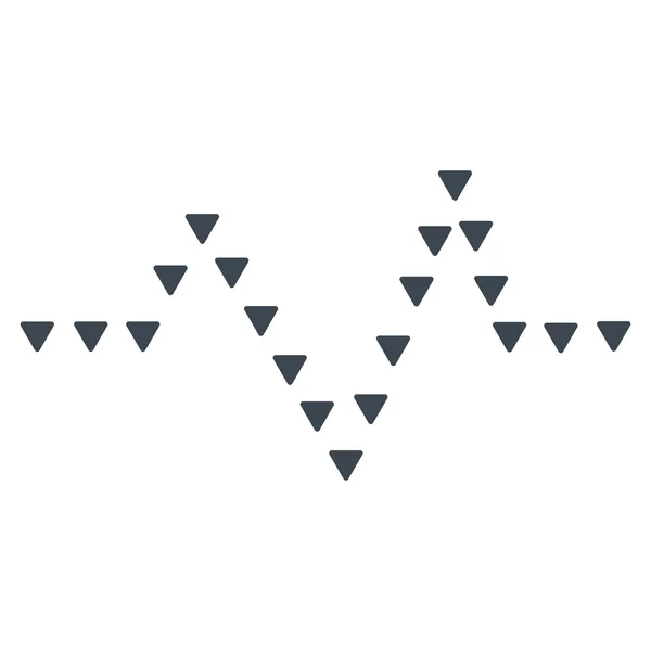 Symbole vectoriel plat à impulsions pointillées — Image vectorielle