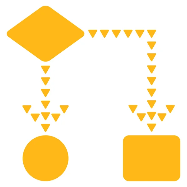 Algoritmo diagramma di flusso piatto vettoriale Simbolo — Vettoriale Stock
