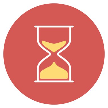 Kum saati simgesi düz yuvarlak