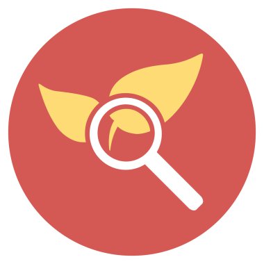 Düz yuvarlak simge doğal ilaçlar keşfetmek