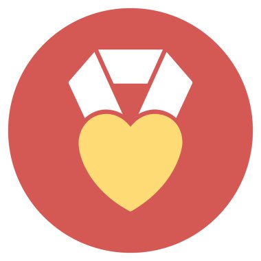 Kalp Ödülü düz yuvarlak simge