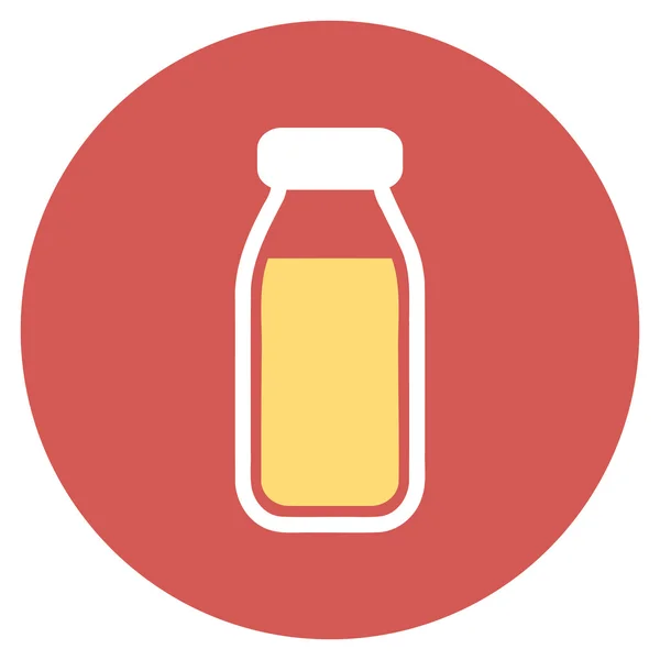 Icono redondo plano de botella completa —  Fotos de Stock
