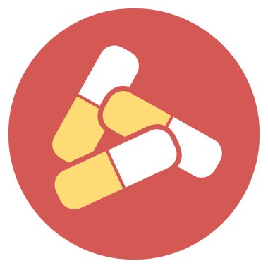 Hapları düz yuvarlak simge