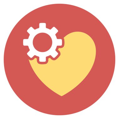 Kalp ameliyatı düz yuvarlak simge