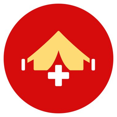 Sahra Hastanesi düz yuvarlak simge