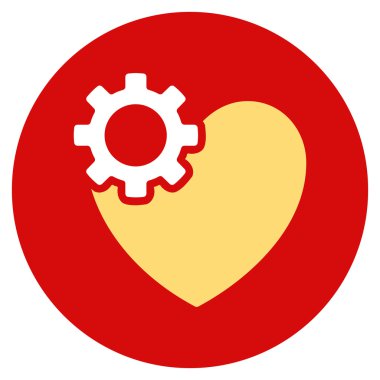 Kalp ameliyatı düz yuvarlak simge